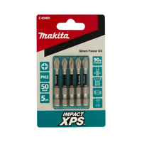 Makita PH2 x 50mm Impact XPS Power Bit (5pk) E-09400