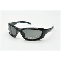 Eyres by Shamir RAZOR EDGE WF Crystal Black Frame Polarised Grey AF Lens Safety Glasses