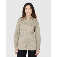 Womens utility shirt light stone