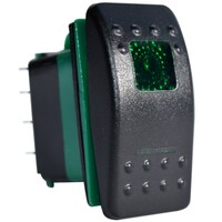 Enerdrive Rocker Switch ON-OFF SPST 3PIN GREEN LED