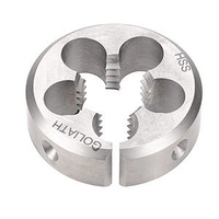 Goliath 9/16" x 12 BSW 1.1/2" HSS Button Die - Goliath F16AD