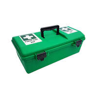Plastic First Aid Box 1 Tray Large Green Empty