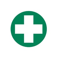 First Aid Cross Only Decal 50mm diameter