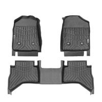 KIWI MASTER 3D TPE Car Floor Mats Liner Fit Holden Colorado Dual Cab 2012-2020