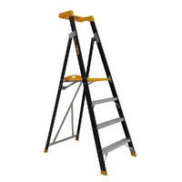 Gorilla Ladders Platform ladder 4 Step (1.14m) Pro-Lite Fibreglass 150kg Industrial  FPL004-PRO