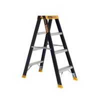Gorilla Ladders Double sided A-frame ladder 4 Step (1.15m) Pro-Lite Fibreglass 150kg Industrial  FSM004-PRO
