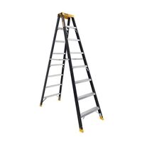 Gorilla Ladders Double sided A-frame ladder 8 Step (2.35m) Pro-Lite Fibreglass 150kg Industrial  FSM008-PRO