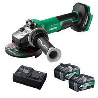 HiKOKI 36V Brushless 125mm Angle Grinder Paddle Switch with Brake MultiVolt Set G3613DVF(HRZ)