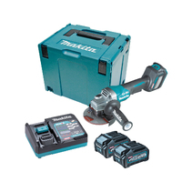 Makita 40V Max Brushless AWS* 125mm (5") Angle Grinder, Paddle Switch, Variable Speed 4.0ah Set GA029GM201