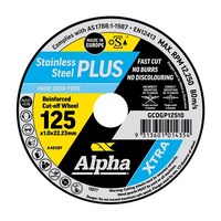 Alpha Stainless Steel Plus | 125 x 1.0mm Cutting Disc - 100 Pack GCDGP12510-100