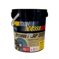 Alpha 125mm Z60 Grit Zirconia XTRA Tub Flap Disc (Pk 15) Bonus GCGGS12525 x 3 GFDGS125-TUBZ60
