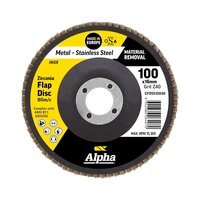 Alpha 100mm Z40 Grit Zirconia Flap Disc Bulk GFDSS10040