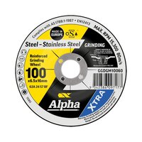 Alpha 100 x 6.5mm Metal XTRA Grinding Disc Bulk GGDGM10060