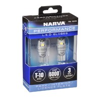Narva 18240BL 12V T10 LED Wedge Globes Twin Pack