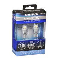Narva 18244BL 12V T10 CANBUS Compatible LED Wedge Globes Twin Pack