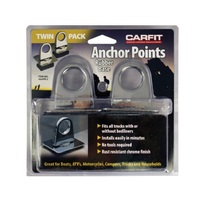 Carfit Anchor Points 50mm x 60mm Rubber Base 2x Pack