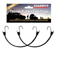 Carfit Heavy Duty Rubber Tarp Strap with Steel Hooks 780mm 2x Pack