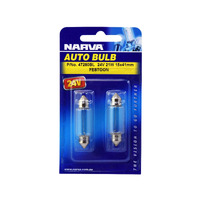 Narva 24V 21W SV8-5.8 Festoon Globes 2x Pack