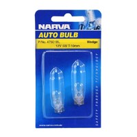 Narva 47501BL 12V 5W W2.1 X 9.5D W5W Wedge Globes (Pack of 2)