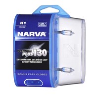 Narva 48540BL2 H1 12V 55W Platinum Plus 130 Halogen Headlight Globes, Twin Pack