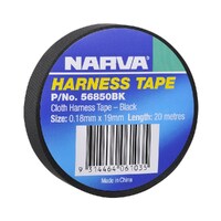 Narva 19mm PET Cloth Harness Tape Black (1 Roll) 56850BK