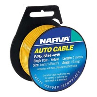 Narva Cable S/Core 4Mm 15A 4M Yellow