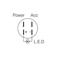 Narva 60086BL Off/On Push/Push Switch With Red Led