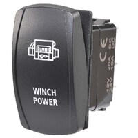 Narva 63236BL 12/24V Off/On LED Illuminated Sealed Rocker Switch With “Winch Power” Symbol (Red)