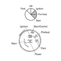 Narva 64032 5 Position Diesel Ignition Switch With Pre-Heat Function