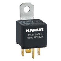 Narva 68021BL 12V 30A Normally Open 4 Pin Reverse Pin Relay With Resistor