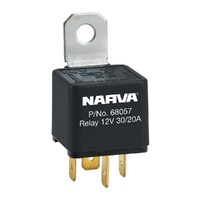 Narva 68057BL 12V 30A/20A Change-Over 5 Pin Relay – Reverse Pin With Resistor