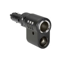 Narva 81044BL Cigarette Lighter Plug with Adjustable Twin Accessory Sockets and Lighter Fixture