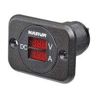 Narva 81138BL 12/24V DC LED Volt And Amp Meter