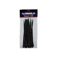 Charge Cable Ties 100mm 25Pc Black