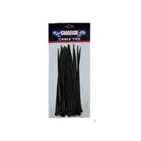 Charge Cable Ties 150mm 25Pc Black