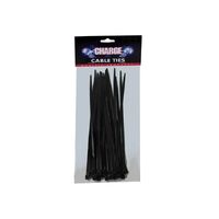 Charge Cable Ties 280mm 25Pc Black