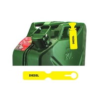 Fuel Can Tag Yello with Diesel