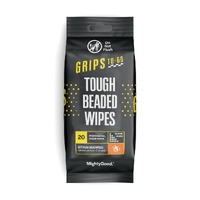 Grips To-Go Tough Beaded Citrus Scented Wipes 20-Pack