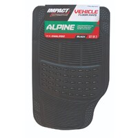 Impact Set of 2 Universal Fit Alpine Black Front Car Floor Mats