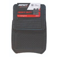 Impact Set of 4 Universal Fit Heavy Duty Black Car Floor Mats