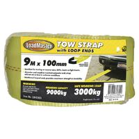 Loadmaster Tow Strap With Reinforced Loop Ends 9M x 100mm