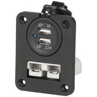 Flush Mount Plug & Twin USB 50Amp