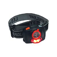 Motolite Torch Head Lamp 1Led With Auto On/Off, 2Led Warning Lights