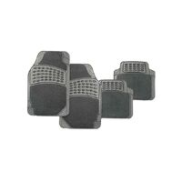 PC Covers 4 Piece Grey Carpet/Rubber Mat Set