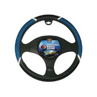 PC Covers 38cm Steering Wheel Cover Breathe Free Anti-Slip Blue