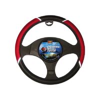 PC Covers 38cm Steering Wheel Cover Breathe Free Anti-Slip Red