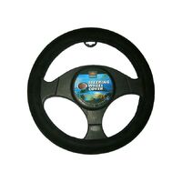PC Covers 38cm Steering Wheel Cover Suede Feel With Memory Sponge Black