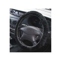 PC Covers 38cm Steering Wheel Cover Sheep Skin Blk