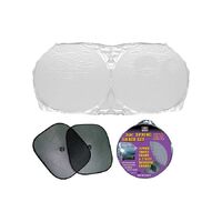 PC Covers 3Pc Twist Sun Shade Set Front, 2 Sides