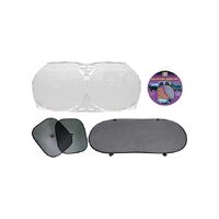 PC Covers 4 Piece Twist Sun Shade Set Front, 2 Sides Rear